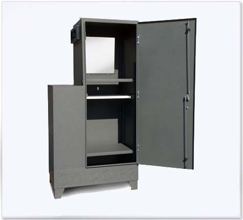steel enclosure for cpu monitor keyboard dustshield